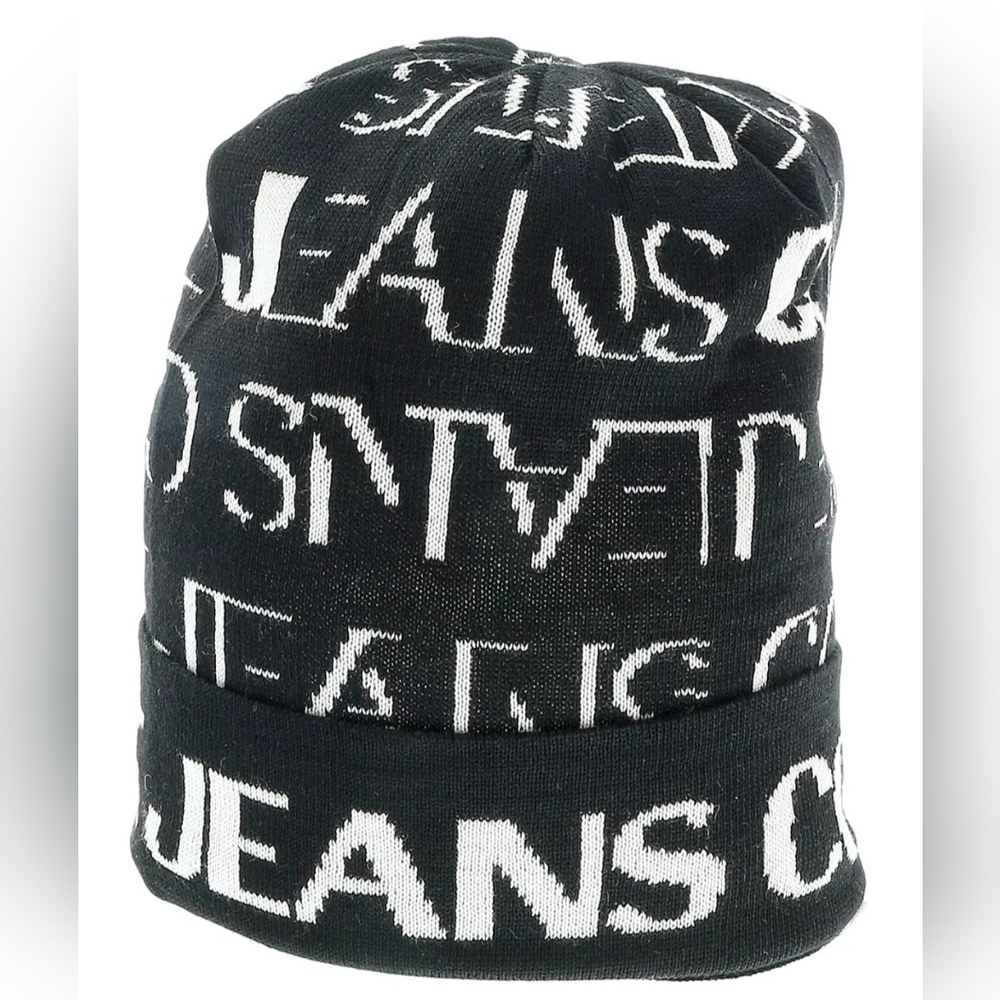 Versace Jeans Couture Black/White  Signature Warm Beanie BRAND NEW WITH TAGS